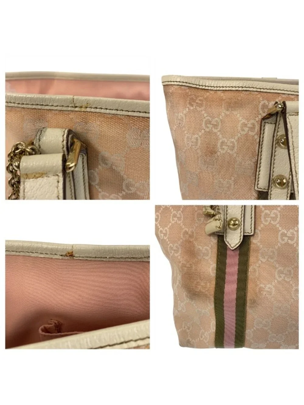 Gucci Sherry Line Pink Tote Bag